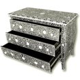 thumbnail image 4 of Favors Handicraft 3 Drawer Curved French Provincial Dresser in Black and White, 4 of 5