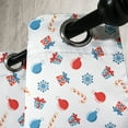 thumbnail image 3 of Ambesonne Christmas Grommet Curtain, Noels Presents, 50" x 108", Scarlet Blue Beige, 3 of 6