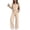 Beige #04, variant on Women's 2 Piece Outfits V Neck Sweatsuit Lounge Sets, Regular Shoulder Top & Wide Leg Pants, Loose Wrinkle-Free Loungewear, Daily Travel Airport Matching Sets, Fall Winter Clothing L