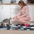thumbnail image 4 of Kitchen Rugs and Mats Non Skid Washable Black Geometric Abstract` Kitchen Mat and Rug Set,Floor Cushion Waterproof Rug,Rubber Backed Area Rugs for Kitchen Laundry, 4 of 7