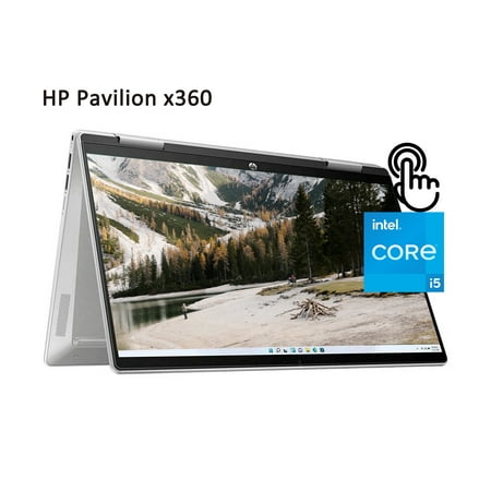 HP Pavilion x360 Laptop, 2-in-1 14" Touchscreen, Intel Core i5-1235U, 8GB RAM, 2TB SSD, Intel Iris Xe Graphics, Windows 11 Home