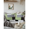 thumbnail image 3 of Waterproof Outdoor Throw Pillows with Inserts 18"x18" Set of 2,Sage Green Black Grey Soft Decorative Pillowcases for Bedroom,Modern Irregular Geometric Abstract Pillow Covers for Sofa Living Room, 3 of 8