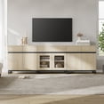 thumbnail image 4 of WAMPAT TV Stand for TVs up to 90 inch, 3 in 1 Modern Entertainment Center with Metal Base & 2 Adjustable Shelves, TV Console for Living Room,Beige, 4 of 13