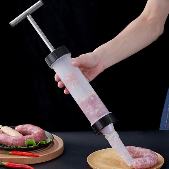 Manual Stuffed Sausage Meat Machine Hand Operated Food Maker Funnel Nozzle Sausage Stuffer
