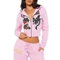 thumbnail image 2 of Chándal Glitrandi para mujer, sudaderas cortas con capucha y estampado a la moda, 2 of 4