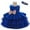 Blue, variant on Girls' Party Dress Flower Wedding Dress Elegant Formal Dress Toddler Girls Net Yarn Embroidery Rhinestone Bowknot Birthday Party Gown Long Dresses Headband Suit 4-5 Years