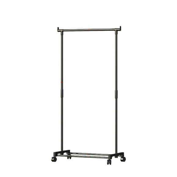 Heavy-Duty Metal Clothing Rack with Shoe Shelf 51.2x13.8in | 2-in-1 Garment Organizer & Entryway Shoe Cabinet | Mobile Steel Storage Rack (130lbs Load 2.7lb)