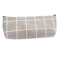 thumbnail image 1 of Seitruly Estuche de lápices de lona Simple a rayas frescas, bolsa de almacenamiento escolar, bolsa de cosméticos, regalo de papelería para niñas, Carpetas de archivos gris, 1 of 3