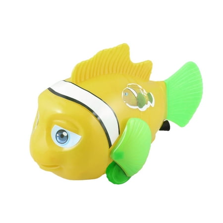 - Plastic Wheels Moving Swaying Fish Pull String Wind up Toy