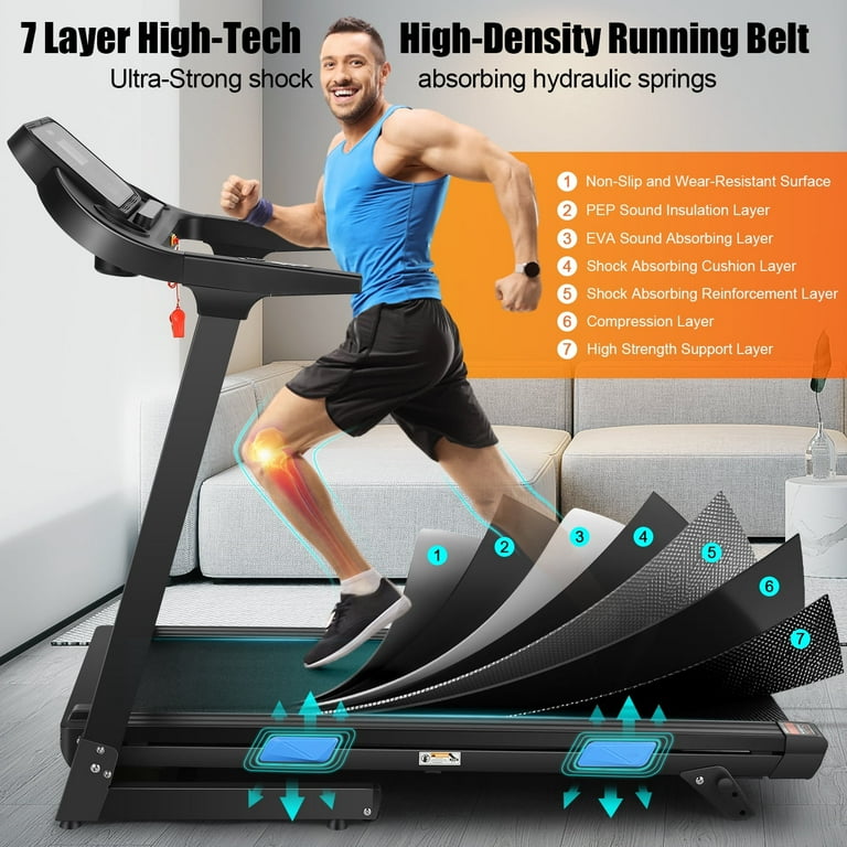 Treadmill with Incline ADNOOM 3.25HP 18 Inch Wide Treadmill