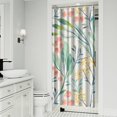 thumbnail image 2 of Floral Shower Curtain Watercolor Botanical Bathroom Decor Rustic Flower Design Fabric Bath Curtain for Tub Country Style Home Accessories with Hooks，36x72in(90x180cm), 2 of 5