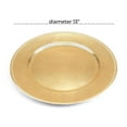 thumbnail image 3 of DecMode 13" Round Plate Gold Melamine Plastic Charger, Set of 8, 3 of 7