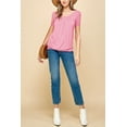 thumbnail image 5 of Made by Johnny Women's Scoop Neck Short Sleeve Pleated Front Blouse Tunic Top XL PINK, 5 of 6