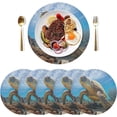thumbnail image 3 of Coolnut Round Braided Placemats Set of 4,Sea Turtle Washable Dining Table Durable PVC 15 Inch Non-Slip Heat Resistant Place Mats for Table Decor Home Decor, 3 of 7