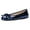 Navy, variant on Women Classic Bowknot Round Closed Toe Ballet Flats Slip On Pumps Low Heel Simple Dressy Casual Soft Shoes Size 16 Navy