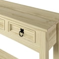 Wood Hall Table Console 3 Drawers Barewood | Furniture Dash - Walmart.com