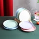 thumbnail image 3 of Zhuge Juego de 6 platos de paja de trigo pequeños y livianos de 5,9 pulgadas, platos reutilizables aptos para lavavajillas y microondas, platos hondos irrompibles,morado, 3 of 5