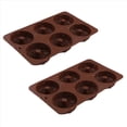 thumbnail image 2 of Mini Molde para Pasteles de 2 Piezas, Molde para Pasteles con Tubo Estriado de 6 Cavidades, Molde para Hornear Silicona Antiadherente para Cupcakes, Donas, Muffins y Pan de Maíz, 2 of 5