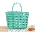 thumbnail image 2 of LinYooLi Plastic Baskets with Handles Shelf Organizers Basket Storage Home Kitchen Handbag Woven Summer Tote Bag, 2 of 4