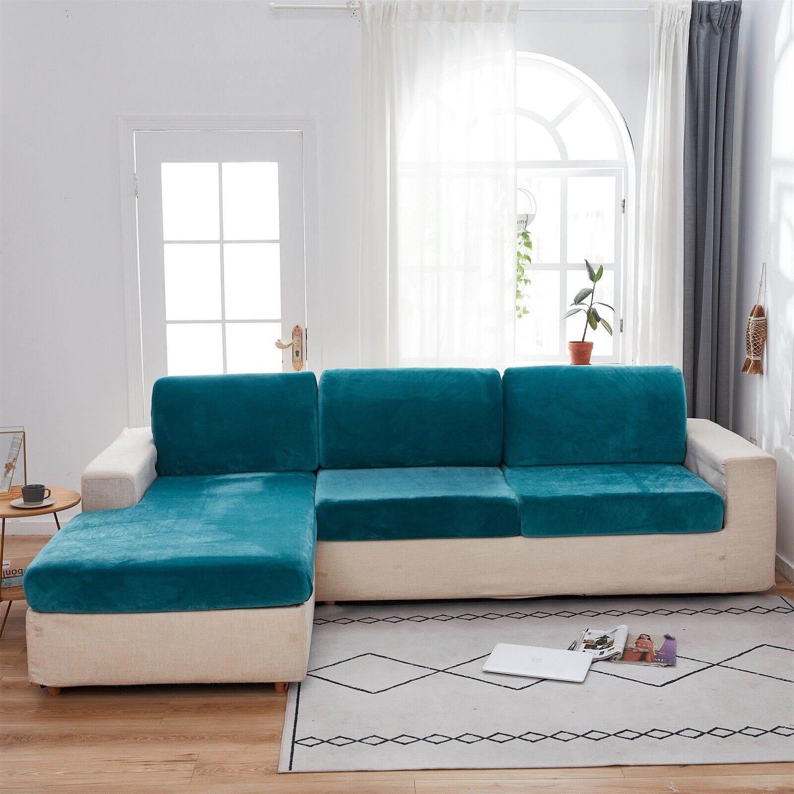 SHANNA Soft Velvet Sofa Cushion Covers, Universal WearResistant Sofa