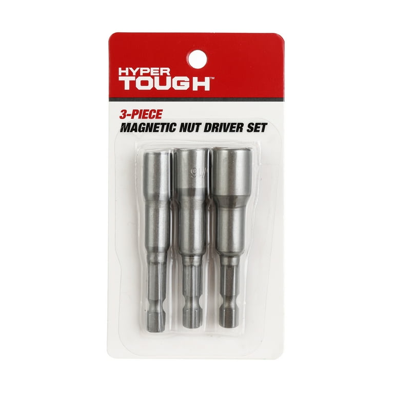 h⭐︎ Hyper Tough 3 Pack Hex Shank Magnetic Nut Screwdriver Bits