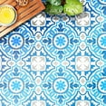 thumbnail image 2 of Moroccan Craft Masters Moroccan Handmade Cement Tile Toubkal Blue/  Navy Blue 8 Inches x 8 Inches, Floor/ Wall (Set Of 12) Sample - 1 Tile, 2 of 5