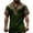 Army Green, variant on Medieval Viking T-Shirt for Men Ethnic Printed Summer Boho Short Tee Retro V Neck Cotton Linen Beach Hippie Shirt