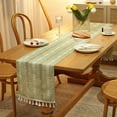 thumbnail image 4 of AUQ Table Runner,Savor the Smoke Table Runners,Hollow Embroidery Eco-Friendly Boho Table Runner,Grey, 4 of 4
