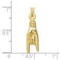 thumbnail image 2 of 10k Solid Yellow Gold 3d Hollow Rock Sign Charm 25.8x6.8mm Wide Pendant Necklace for Women, 2 of 2