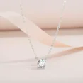 thumbnail image 3 of 2CT MOISSANITE Necklace 925 Silver Sparkly Round Solitaire Minimalist, 3 of 4