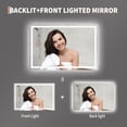 thumbnail image 4 of LED Bathroom Mirror with Lights - Backlit + Front Lit Dimmable Anti-Fog, Shatter-Proof Vanity Mirror with Memory Function (Horizontal/Vertical), 4 of 10