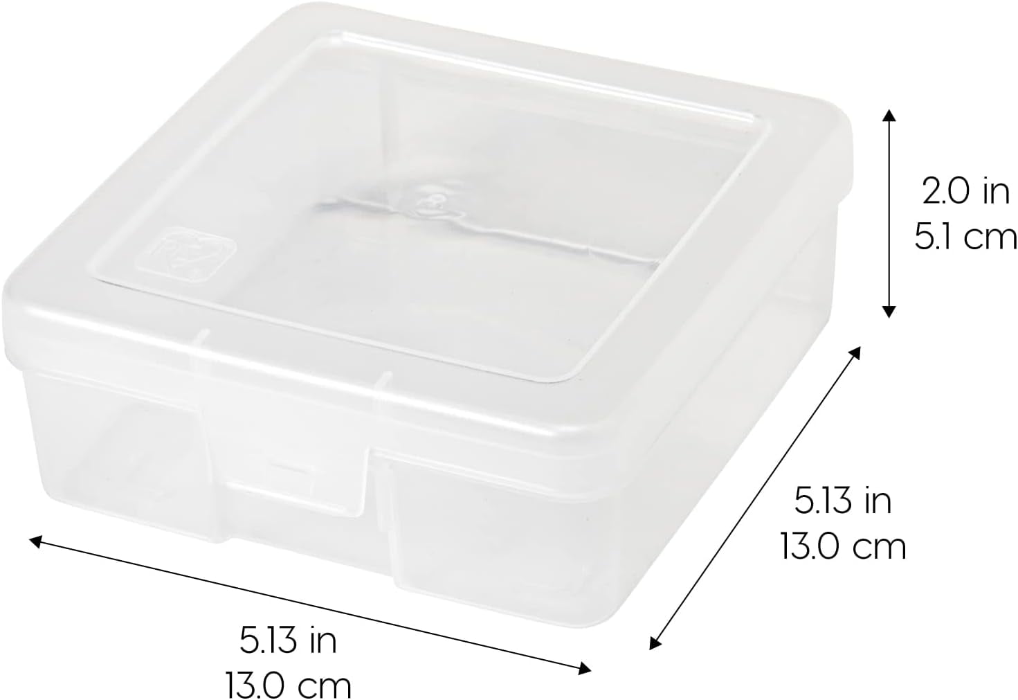 IRIS USA Pencil Case Box Storage Container for Organizing with Snap Lid, 18-Pack, Big capacity Stackable Plastic Pen Pouch for Craft Hobby Art Supplies Journaling Stationery Sticker, Clear, Small