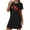 Black, variant on Women's Romantic Heart Design Sleep Dress Short Sleeve Crew Neck Short Dress Soft Polyester Spandex S-2XL Plus Size for Home/Evening Relaxation