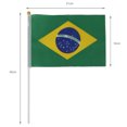 thumbnail image 3 of MasteelfCA 12pcs Mini Flags Handwaving flag Brazil Brazilian National Flags Hand Waving Flags Plastic, 3 of 8