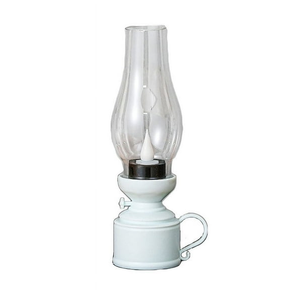Oioii Led Vintage Kerosene Lamp Electronic Candle, Vintage Flameless Kerosene Lamp,Desktop Electronic Light for Indoor or Tabletop Decoration, for Home Use, Household Supplies, White