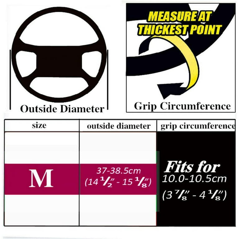 Chevy impala steering wheel cover size discount