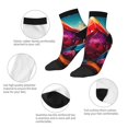 thumbnail image 5 of Fuzoiu Colorful Stone World Print Adult Socks, Crew Moisture-wicking Socks, Unisex Cushion Crew Socks,Casual Sports Ankle Socks, 5 of 7