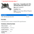 thumbnail image 2 of Water Pump - Compatible with 1998 - 2002 Mercedes-Benz E430 4.3L V8 1999 2000 2001, 2 of 2