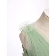 thumbnail image 6 of IBTOM CASTLE Toddler Girls Butterfly Birthday Dress Ruffle Tulle Flower Girl Wedding Pageant Formal Party Dress Floral Shiny Butterfly for Photo Shoot 3-4T Green, 6 of 7