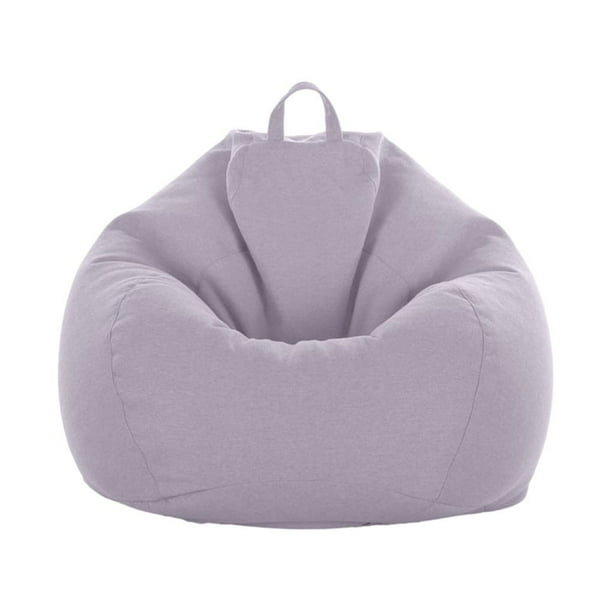 Naiovety Acogedor y moderno salón Beanbags elegante funda para silla Puff sofá gris cálido Type2 NO2