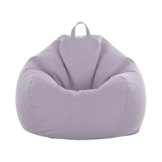Naiovety Acogedor y moderno salón Beanbags elegante funda para silla Puff sofá gris cálido Type2 NO2