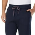 thumbnail image 4 of Tommy Hilfiger Mens Fleece Sweatpants Drawstring Jogger Straight Leg (Navy Large), 4 of 5