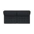 DHP Dexter Futon & Lounger, Convertible Sofa Bed & Couch, Navy Blue