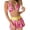 C-Pink262, variant on High Waisted Swimsuit For Women Floral Bikini Set 2 Piece Halter Triangle Top Tummy Control Swim Skirts Summer Cute Swimwear Versatile Beachwear