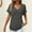 B515 Dark Gray summer tops for women clearance under $5, variant on Cagogo Womens Tshirt Summer Tops Under $5 Loose Fitting V Neck Waffle Knit Short Sleeve Blouses Business Work Green T Shirt Outfits Mothers Day Gifts for Grandma