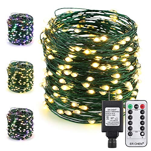 Er Chen Color Changing Led String Lights Plug In With Remote, 72Ft 200 ...