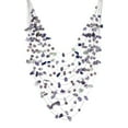 thumbnail image 3 of Floating Amethyst and Crystals Silk Thread Multi-Layered Statement Necklace, 3 of 3