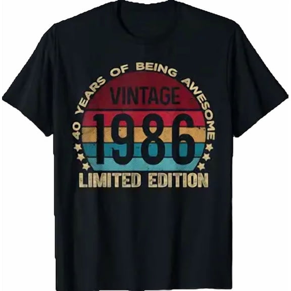 40 Year Old Gifts Vintage 1986 Edition 40th Birthday T-Shirt