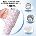 thumbnail image 3 of KLL Checkerboard With Snowflake Print 40oz Stainless Steel Insulated Car Cup Coffee Mug with Spillproof Lid - Keep Your Drink Hot or Cold on the Go, 3 of 8