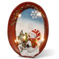 thumbnail image 1 of National Tree Company PG11-12109-1 9" Snowman Decor Table Piece with White Battery LED Lights, 1 of 2